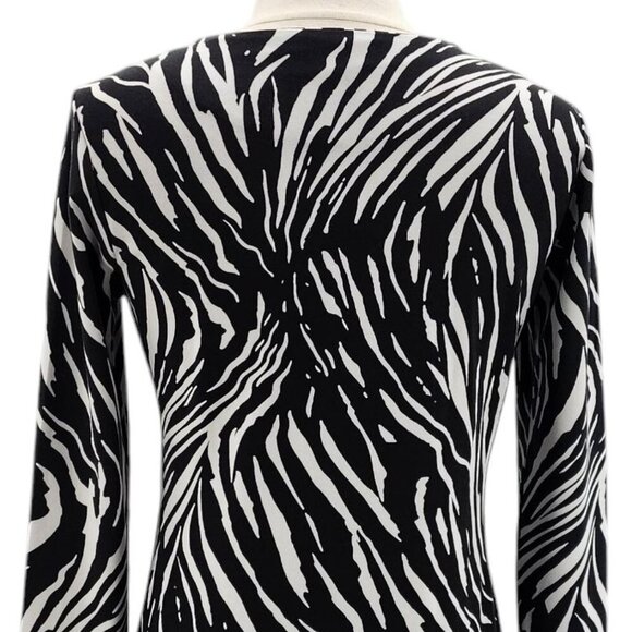 Diane Von Furstenberg Black and White Zebra Print Dress - Picture 5 of 11